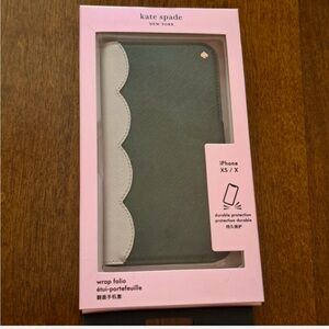 Kate Spade BRAND NEW IN BOX, IPhone XR, Black and White Wrap Folio Case